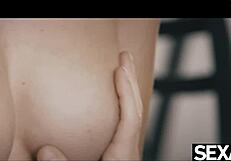 I watch this gorgeous naked couple licking and fucking wildly