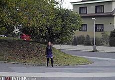 Deviante - Lost Russian girl gets rough hard fuck in van on New Year's Eve