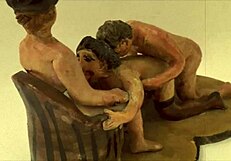 Vintage illustration of antique anime hentai