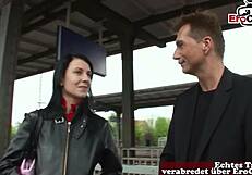 Skinny German Slut Picked Up and Fucked!