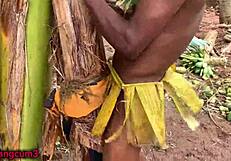 Mature fucks huge cock with cucumber toy!