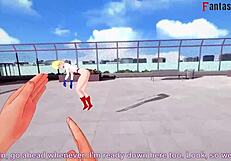 Power Girl Teasingly Fucks Two Super Men in Fantasy