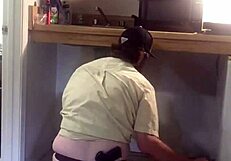 Gay Plumber Caught With Dildo Masturbating His Big Cock