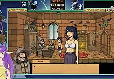 Big Tit Brunette Witch Trainer In Silver Game Anime Hentai Part 19 Featuring Sexy Tits