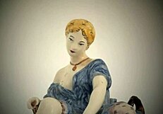 Vintage illustration of antique anime hentai