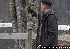 Colton's Girthy Cock Dominates Dmitry's Bubble Butt in Snow