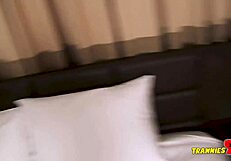 Ever tried foot fetish with an Asian blonde shemale babe?