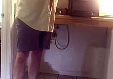 Gay Plumber Caught With Dildo Masturbating His Big Cock