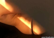 blonde housewife simplifies her daily routine.