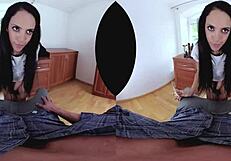 Spanish brunette offers amazing blowjob with big tits