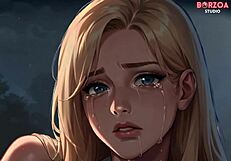 Futa Shemale Blows Stepsister on Crowded Public Beach in 3D Hentai