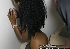 hottie blows strangers in glory hole