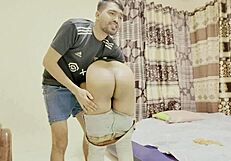 Beautiful girl enjoys intimate moments with partners Hanif and Adori.