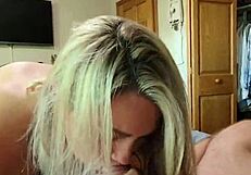 Dirty Talking Blonde Hotwife Gets Pussy Pounded Then Facial Cumshot