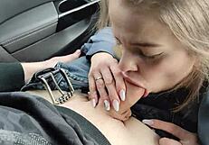 i sucked cock in the car during the trip and ate all the sperm