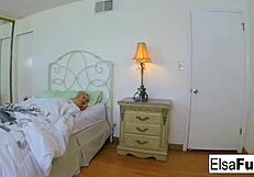 Blonde Teen Elsa Jean Gets Woken Up For Hardcore Sex With Blowjob And Creampie