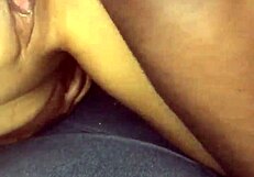 Amateur couple enjoys passionate sex with toys, dildo, fingering, and orgasm outdoors.