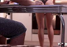 Quick Dinner Prep With Amateur Couple And Big Tits