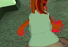 Having fun at the office with a seductive mommy secretary in POV ERP