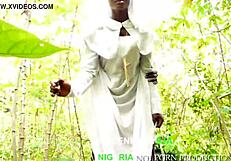 Ebony Milf Fucks Big Black Cock in Bush Rescue