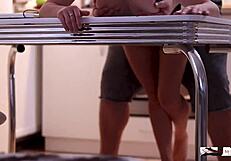 Quick Dinner Prep With Amateur Couple And Big Tits