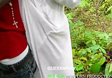 Ebony Milf Fucks Big Black Cock in Bush Rescue