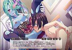 Rich Girl's Cunnilingus and Masturbation in Hentai