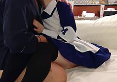 Cute Nurse Cosplay Girl Sucks and Creampies
