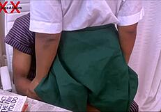 Naughty Student in Sexy Pant Gets Hot Office Desk Fuck