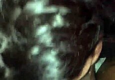 White girl devours massive black cock intensely