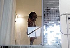 Sexy Black Milf Showers With White Sugar Daddy At Penthouse