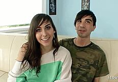 Real Teen Couple Picked Up And Seduced Into Her First Anal Sex At Casting.