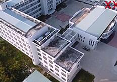 Naughty Student in Sexy Pant Gets Hot Office Desk Fuck