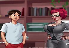 Damn! Summertimesaga redhead gets wild pussy sex in E2 62!