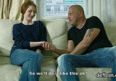 In a tense moment, a cuddly cutie spread her slim vagina for her first hardcore defloration experience.