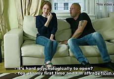 In a tense moment, a cuddly cutie spread her slim vagina for her first hardcore defloration experience.