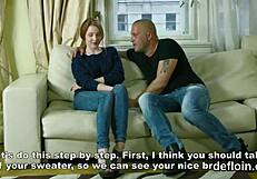 In a tense moment, a cuddly cutie spread her slim vagina for her first hardcore defloration experience.