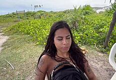 fui na praia de nudismo com gostosas gravando putaria total