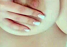 Busty beauty rides and bounces her huge tits while parents sleep