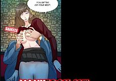 Teen stepsister rubs pussy while getting banged by group