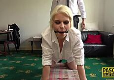 I throated that sub deep and jizzed her mouth, then paddled her ass