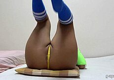 what's rumina sena doing in her webcam intro? naked asian workout with toys!