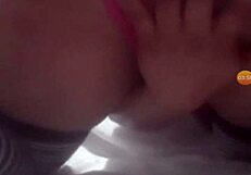 Linda in lingerie masturbates to a powerful squirting orgasm