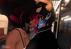 vipsluts horny latina woman get railed on train in hentai scenes