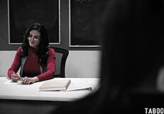 i'm sophia burns, a cheerleader teen getting ass fucked by my teacher penny barber, who's my stepmom, for a better grade