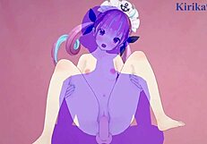 want to see minato aqua and ookami mio in intense sex? hololive vtuber hentai