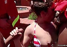 yo, check these firefighters dp banging an american slut in wild gangbang