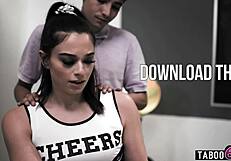 i'm sophia burns, a cheerleader teen getting ass fucked by my teacher penny barber, who's my stepmom, for a better grade