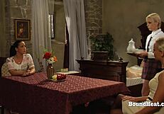 i lick my mistress's pussy as a submissive lesbian slave and get branded