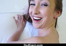 stepdaughter begs stepdad to lick her tight pussy now